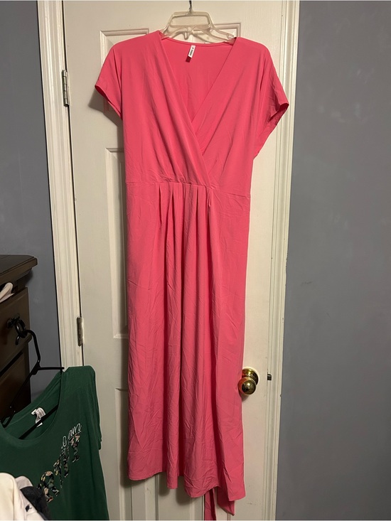 HALARA Dresses & Skirts - HALARA Coral Pink Wrap Maxi Dress